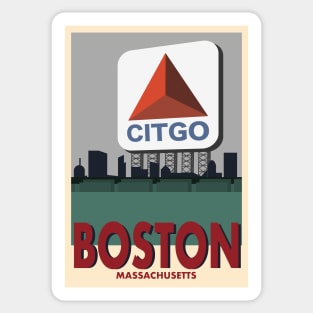 Boston Travel Poster Sticker